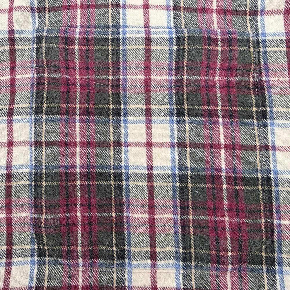 Vintage LL Bean Shirt Mens XXL Red Green Plaid Cotton Flannel Button Down Canada - Picture 12 of 15